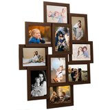vidaXL Okvir za 10 fotografija (10 x 15 cm) tamnosmeđi MDF Cijene