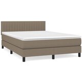 Maison Chic Box spring postelja - Vzmetna postelja z vzmetnico taupe 140x190 cm blago SL13031, (21883965) | Shoptok.si