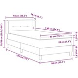 Box Postelja z vzmetnico Temno rjava 190 x 90 cm Poliester, (5000127834) | Shoptok.si