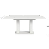 MID.YOU Raztegljiva Miza Marlon, Bela, 150-190x90cm | Shoptok.si