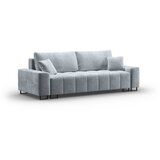 Cosmopolitan Design Svetlo modra žametna raztegljiva sedežna garnitura s prostorom za shranjevanje 250 cm Wicklow – | Shoptok.si