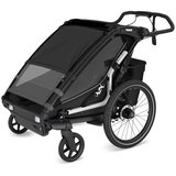 Thule Chariot Sport 2 double multifunkcionalna sportska prikolica za bicikl - 2 djece, crna | shoptok.hr