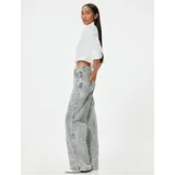 Koton Wide Leg Jeans Standard Waist Cotton - Wide Leg Jeans