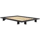 Karup Design Črna zakonska postelja iz borovega lesa z rešetko 140x200 cm Japan - | Shoptok.si