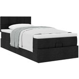 vidaXL Otomanski okvir kreveta s madraca crni 90x200cm od tkanine | shoptok.hr
