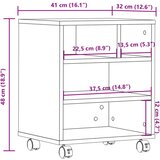  Stalak za pisač s kotačima boja hrasta sonome 41 x 32 x 48 cm | shoptok.hr