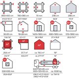 Male kuće Drvena kuća FIRENZE C 800 × 400 cm sa šindrom | shoptok.hr