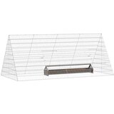  Kavez za piliće Srebrno 215 x 100 x 85 cm Cinkani čelik | shoptok.hr