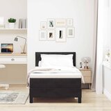  LED Box Spring Krevet s LED trakama Crna 100 x 200 cm Baršun | Shoptok.si