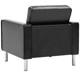  Fotelja Crna 75x70x75 cm Implicitna koža | Eponuda.ba