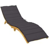 vidaXL jastuk za ležaljku za sunčanje crni 200 x 50 x 3 cm od tkanine | shoptok.hr