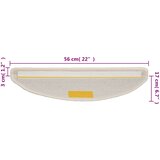  Prostirke za stepenice 15 kom 56x17x3 cm bijele poluokrugle | shoptok.hr