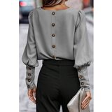 Fenzy Elegantna Bluza Na Kopčanje, Siva | shoptok.hr