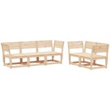  The Living Store Vrtna sedežna garnitura 5-delna trdna borovina - Vrtna Sedežna Garnitura, (21450946) | Shoptok.si