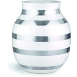 Kähler Design Bela keramična vaza z detajli v srebrni barvi Omaggio, višina 20 cm Cene
