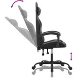  Igraća stolica crno-siva od umjetne kože | shoptok.hr