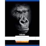 NEBULO spajalica bilježnica sa glatkim papirom, uzorak gorile, 80 listova, 32 crte, A/4 | shoptok.hr