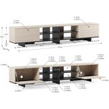Marckeric Črna TV omarica 230x44x36 cm Cequoia – | Shoptok.si