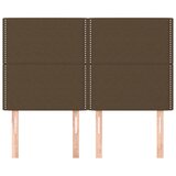 Uzglavlje tamnosmeđe 144x5x118/128 cm tkanina | shoptok.hr