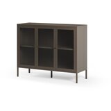 Marckeric Siva metalna vitrina 121x90x40 cm Layna – | shoptok.hr