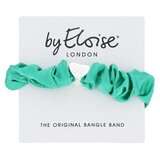 By Eloise London Silk Scrunchie Silver Heart Jungle Green gumice za kosu | shoptok.hr