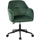 MID.YOU VRTLJIVI STOL kovina, tekstil zelena, črna | Shoptok.si