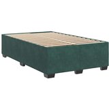 vidaXL Box spring postelja z vzmetnico temno zelena 120x200 cm žamet | Shoptok.si