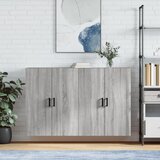 vidaXL Stenska omarica 2 kosa siva sonoma 69,5x34x90 cm Cene