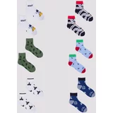 Yoclub Kids's Boys' Short Patterned Socks 6-Pack SKA-0024C-AA00-002