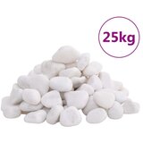 vidaXL Polirani kamenčki 25 kg beli 2-5 cm | Shoptok.si