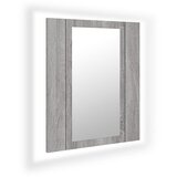 Maison Chic LED Kopalniška omarica - Kopalniški kabinet z ogledalom siva sonoma 40x12x45 cm, (21794434) Cene