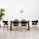  Blagovaonske stolice od umjetne kože i drva 6 kom crne | shoptok.hr