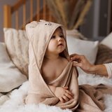 BabyOno Ručnik bambus 100x100 cm, with ears, tamno bež | shoptok.hr