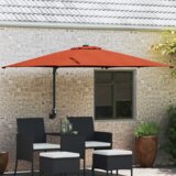 vidaXL Vrtni dežnik Terakota 248.5 x 247.5 x 160 cm blago | Shoptok.si