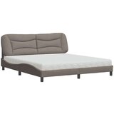  Postelja z vzmetnico taupe 180x200 cm blago, (21215893) | Shoptok.si