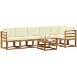  Set vanjskih sofa 7 kom. Prirodna i krem | shoptok.hr