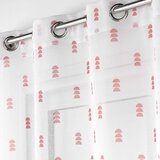 Douceur d intérieur Bela/rožnata prosojna zavesa 140x240 cm Geokid – | Shoptok.si