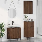 vidaXL Set namještaja za kupaonicu 3 pcs Smeđi hrast 39.5 x 36 x 88 cm Cijene