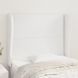  Uzglavlje s ušima bijelo 103x23x118/128 cm od umjetne kože | shoptok.hr