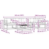  Set vanjskih sofa 6 kom. Bijela i bež Poliester | shoptok.hr