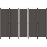 vidaXL Sobna pregrada s 5 panela antracit 250 x 180 cm Cijene