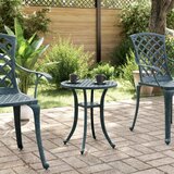  Vrtni stol zeleni Ø48x53 cm od lijevanog aluminija | shoptok.hr