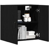 vidaXL Stenska omarica črn hrast 60x31x60 cm inženirski les | Shoptok.si