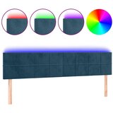  LED uzglavlje tamnoplavo 180x5x78/88 cm baršunasto | shoptok.hr
