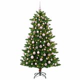  Umjetno božićno drvce s kuglicama 240 cm 300 LED lampica - 240 cm s LED-ima i ružičastim lopticama | shoptok.hr