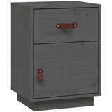  Noćni ormarići 2 kom sivi 40 x 34 x 55 cm od masivne borovine | shoptok.hr