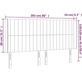  LED uzglavlje tamnosivo 203 x 16 x 118/128 cm baršunasto | shoptok.hr