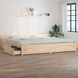 vidaXL Posteljni okvir s predali 180x200 cm 6FT Cene