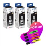 Epson Komplet bočica za 101 (C13T03V14A) (crna), original, 3 komada + GRATIS POKLON Cijene