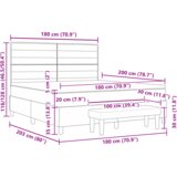  Pomožna postelja z ležiščem in klopjo Temno siva 180x200 cm Tkanina, (22083602) | Shoptok.si